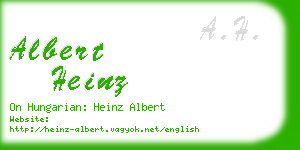 albert heinz business card